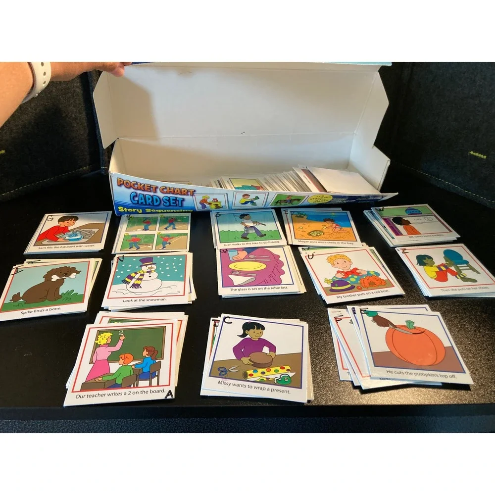 Smethport Story Sequencing Pocket Chart Card Set 125 Double-Sided Teaching 100%